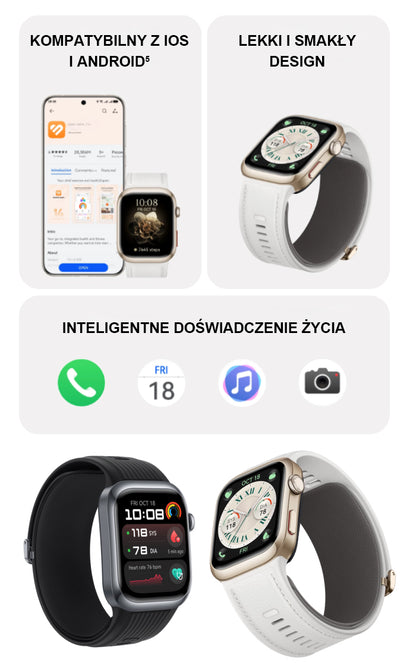 Inteligentny zegarek GLUCOWATCH + 7 pasków (prezent) 🎁✅Poziom glukozy we krwi + kwas moczowy + tętno + nasycenie krwi tlenem + temperatura ciała + funkcja wątroby + funkcja nerek + monitorowanie stanu prostaty✅