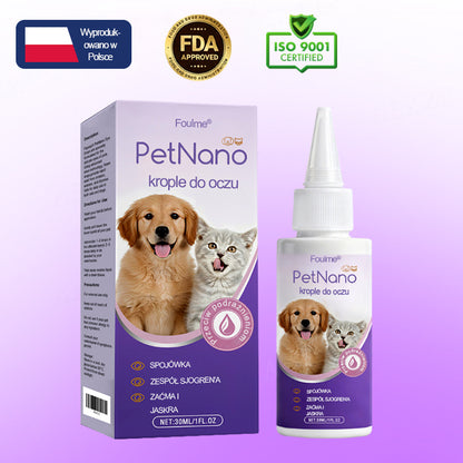 🎅 Świąteczna Wyprzedaż | FOULME® PetNano Krople do Oczu dla Zwierząt 🎄