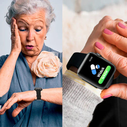 Inteligentny zegarek GLUCOWATCH + 7 pasków (prezent) 🎁✅Poziom glukozy we krwi + kwas moczowy + tętno + nasycenie krwi tlenem + temperatura ciała + funkcja wątroby + funkcja nerek + monitorowanie stanu prostaty✅